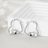 YFN Animal Earrings Sterling Silver Animal Heart Hoop Dangle Earrings Cute Jewelry Gifts for Women(Koala)