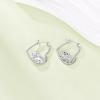YFN Animal Earrings Sterling Silver Animal Heart Hoop Dangle Earrings Cute Jewelry Gifts for Women(Maltese)