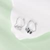 YFN Animal Earrings Sterling Silver Animal Heart Hoop Dangle Earrings Cute Jewelry Gifts for Women(Panda B)