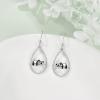 YFN Animal Earrings Sterling Silver Animal Heart Hoop Dangle Earrings Cute Jewelry Gifts for Women(Panda Dangle)