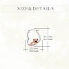 YFN Animal Earrings Sterling Silver Animal Heart Hoop Dangle Earrings Cute Jewelry Gifts for Women(Pug)