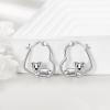 YFN Animal Earrings Sterling Silver Animal Heart Hoop Dangle Earrings Cute Jewelry Gifts for Women(Schnauzer)
