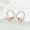 YFN Animal Earrings Sterling Silver Animal Heart Hoop Dangle Earrings Cute Jewelry Gifts for Women(Sloth)