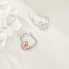 YFN Animal Earrings Sterling Silver Animal Heart Hoop Dangle Earrings Cute Jewelry Gifts for Women(Squirrel)