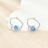 YFN Animal Earrings Sterling Silver Animal Heart Hoop Dangle Earrings Cute Jewelry Gifts for Women(Turtle)