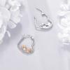 YFN Animal Earrings Sterling Silver Animal Heart Hoop Dangle Earrings Cute Jewelry Gifts for Women(Unicorn)