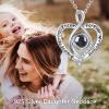 YFN Daughter Necklaces Gifts from Mom Dad Sterling Silver I Love You 100 Languages Projection Necklace Jewelry