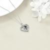 YFN Daughter Necklaces Gifts from Mom Dad Sterling Silver I Love You 100 Languages Projection Necklace Jewelry