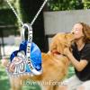 YFN Dog Necklace Gifts Sterling Silver Keepsake Dog Crystal Pendant Jewelry I Love You Forever Dog Lover Memorial Gifts for Women(I Love You Forever Dog Necklace)