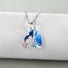YFN Dog Necklace Gifts Sterling Silver Keepsake Dog Crystal Pendant Jewelry I Love You Forever Dog Lover Memorial Gifts for Women(I Love You Forever Dog Necklace)