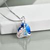 YFN Dog Necklace Gifts Sterling Silver Keepsake Dog Crystal Pendant Jewelry I Love You Forever Dog Lover Memorial Gifts for Women(I Love You Forever Dog Necklace)