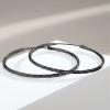 YFN Hoop Earrings Sterling Silver Polished Round Circle Endless Earrings Diameter 20,30,40,50,60,70,80mm(60MM Black Hoop Earrings)