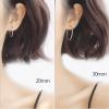 YFN Hoop Earrings Sterling Silver Polished Round Circle Endless Earrings Diameter 20,30,40,50,60,70,80mm(Diameter 20mm Tiny Hoop Earrings)