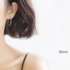 YFN Hoop Earrings Sterling Silver Polished Round Circle Endless Earrings Diameter 20,30,40,50,60,70,80mm(Diameter 30mm Medium Hoop Earrings)