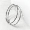 YFN Hoop Earrings Sterling Silver Polished Round Circle Endless Earrings Diameter 20,30,40,50,60,70,80mm(Diameter 40mm Hoop Earrings)
