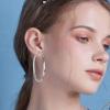 YFN Hoop Earrings Sterling Silver Polished Round Circle Endless Earrings Diameter 20,30,40,50,60,70,80mm(Diameter 40mm Hoop Earrings)