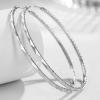 YFN Hoop Earrings Sterling Silver Polished Round Circle Endless Earrings Diameter 20,30,40,50,60,70,80mm(Diameter 40mm Hoop Earrings)