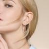 YFN Hoop Earrings Sterling Silver Polished Round Circle Endless Earrings Diameter 20,30,40,50,60,70,80mm(Diameter 40mm Medium Hoop Earrings)