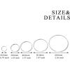 YFN Hoop Earrings Sterling Silver Polished Round Circle Endless Earrings Diameter 20,30,40,50,60,70,80mm(Diameter 40mm Medium Hoop Earrings)