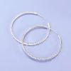 YFN Hoop Earrings Sterling Silver Polished Round Circle Endless Earrings Diameter 20,30,40,50,60,70,80mm(Diameter 45mm Hoop Earrings)