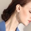 YFN Hoop Earrings Sterling Silver Polished Round Circle Endless Earrings Diameter 20,30,40,50,60,70,80mm(Diameter 70mm Large Hoop Earrings)