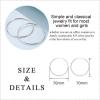 YFN Hoop Earrings Sterling Silver Polished Round Circle Endless Earrings Diameter 20,30,40,50,60,70,80mm(Diameter 70mm Large Hoop Earrings)