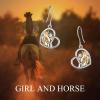 YFN Horse Earrings/Dog Earrings Sterling Silver Animal Drop Dangle Earrings Horse Jewelry Gift for women(A Gold Horse Earring)