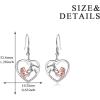 YFN Horse Earrings/Dog Earrings Sterling Silver Animal Drop Dangle Earrings Horse Jewelry Gift for women(Rose Tone Women with Horse Earrings)