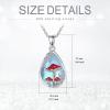 YFN Mushroom Necklace Gifts 925 Sterling Silver Mushroom Jewelry Mushroom Pendant for Women 18″(Mushroom Necklace)