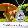 YFN Mushroom Necklace Gifts 925 Sterling Silver Mushroom Jewelry Mushroom Pendant for Women 18″(Mushroom Necklace)