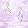 YFN Opal Earrings Sterling Silver Stud Drop Dangle Earrings Jewelry Gifts for Women(pink)