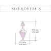 YFN Opal Earrings Sterling Silver Stud Drop Dangle Earrings Jewelry Gifts for Women(pink)