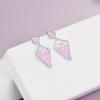 YFN Opal Earrings Sterling Silver Stud Drop Dangle Earrings Jewelry Gifts for Women(pink)