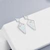 YFN Opal Earrings Sterling Silver Stud Drop Dangle Earrings Jewelry Gifts for Women(white)