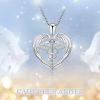 YFN Sterling Silver Caduceus Angel Nursing Themed Pendant Necklace 18″ (Nurse Necklace) (Nurse Necklace)(Silver)