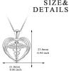 YFN Sterling Silver Caduceus Angel Nursing Themed Pendant Necklace 18″ (Nurse Necklace) (Nurse Necklace)(Silver)