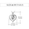 YFN Sterling Silver Heart Necklace for Women Birthday Gifts for Her Mom Wife Daughter(Silver)