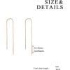 YFN Threader Earrings Sterling Silver Chain -Earrings for Women Dangle Earrings Thread Dangling Threaded Long Chain Earring Nickel Free Hypoallergenic Ear for Women(Pink)