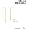 YFN Threader Earrings Sterling Silver Chain -Earrings for Women Dangle Earrings Thread Dangling Threaded Long Chain Earring Nickel Free Hypoallergenic Ear for Women(Yellow)