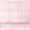 YFN Threader Earrings Sterling Silver Chain -Earrings for Women Dangle Earrings Thread Dangling Threaded Long Chain Earring Nickel Free Hypoallergenic Ear for Women(Pink)