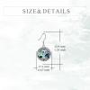 YFN Tree of Life Earrings Sterling Silver Tree Life Eardrop with Abalone Shell Dangle Drop Earrings Jewelry Gifts for Women(Chai)