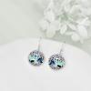 YFN Tree of Life Earrings Sterling Silver Tree Life Eardrop with Abalone Shell Dangle Drop Earrings Jewelry Gifts for Women(Chai)