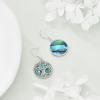 YFN Tree of Life Earrings Sterling Silver Tree Life Eardrop with Abalone Shell Dangle Drop Earrings Jewelry Gifts for Women(Sobriety)