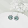 YFN Tree of Life Earrings Sterling Silver Tree Life Eardrop with Abalone Shell Dangle Drop Earrings Jewelry Gifts for Women(Sobriety)