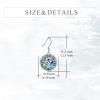 YFN Tree of Life Earrings Sterling Silver Tree Life Eardrop with Abalone Shell Dangle Drop Earrings Jewelry Gifts for Women(Star of David)
