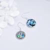 YFN Tree of Life Earrings Sterling Silver Tree Life Eardrop with Abalone Shell Dangle Drop Earrings Jewelry Gifts for Women(Star of David)