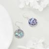 YFN Tree of Life Earrings Sterling Silver Tree Life Eardrop with Abalone Shell Dangle Drop Earrings Jewelry Gifts for Women(Witches Knot)