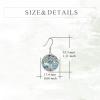 YFN Tree of Life Earrings Sterling Silver Tree Life Eardrop with Abalone Shell Dangle Drop Earrings Jewelry Gifts for Women(Witches Knot)