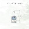 YFN Tree of Life Earrings Sterling Silver Tree Life Eardrop with Abalone Shell Dangle Drop Earrings Jewelry Gifts for Women(Yin Yang)