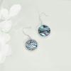 YFN Tree of Life Earrings Sterling Silver Tree Life Eardrop with Abalone Shell Dangle Drop Earrings Jewelry Gifts for Women(Yin Yang)